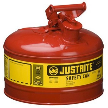 Justrite 2 1/2 gal Red Steel JT7125100